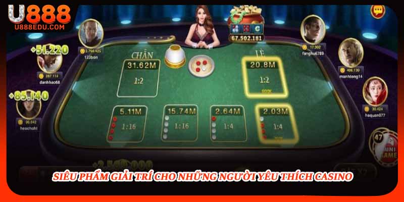 Siêu phẩm giải trí cho những người yêu thích casino
